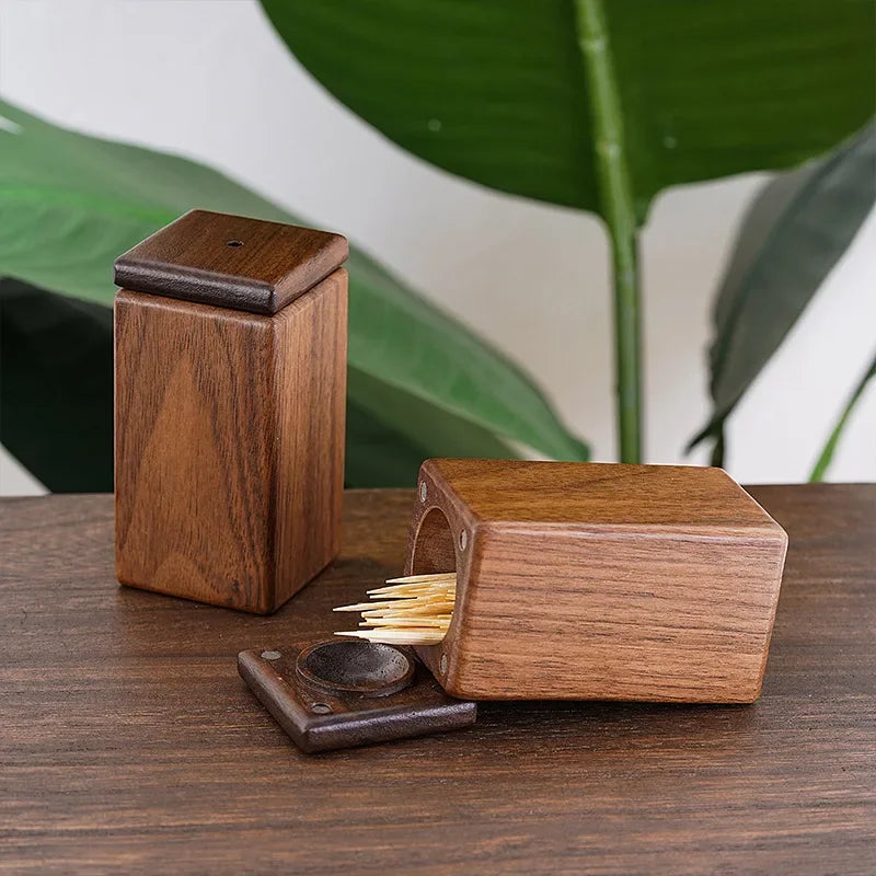 Zahnstocher Box „Walnut Magnet“