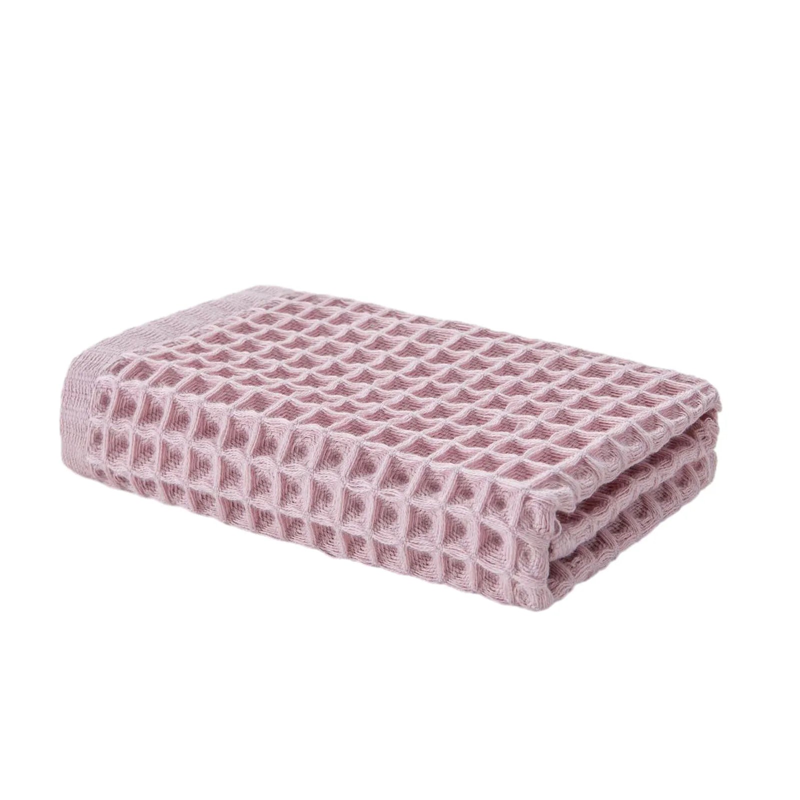 Weiches Baumwoll-Handtuch in Dusty Rose mit strukturierter Oberfläche