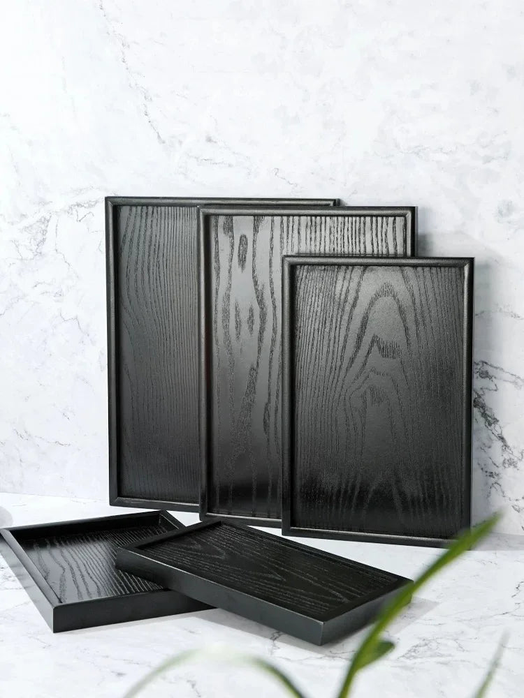 Kuro Tray – Japanisches Holztablett Schwarz