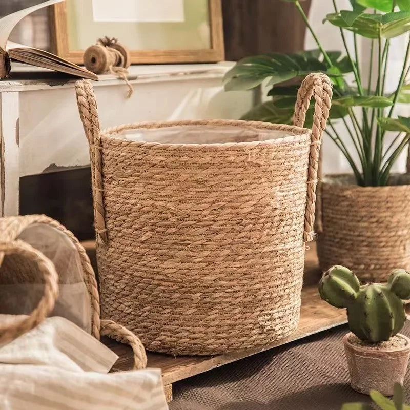 Natur Pflanzenkorb „Boho Weave“