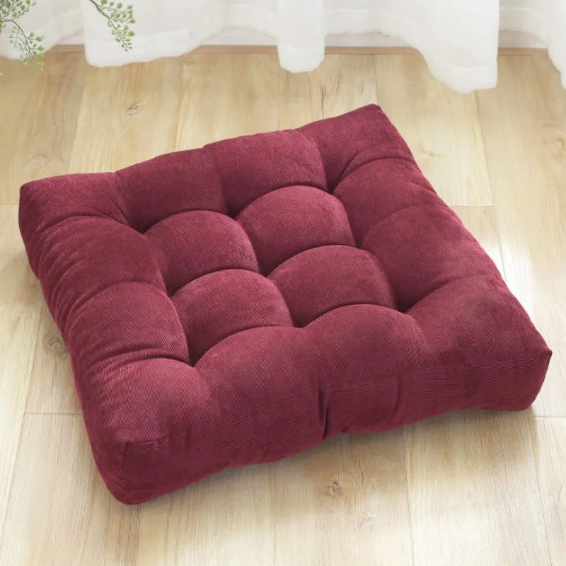 Cord Sitzkissen Quadrat – Getuftetes Bodenkissen