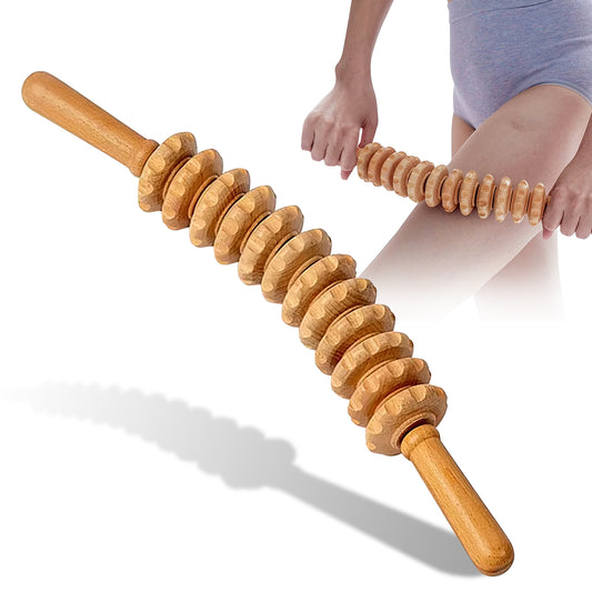 Cellulite Crusher – Massageroller aus Holz für glatte Haut & Entspannung