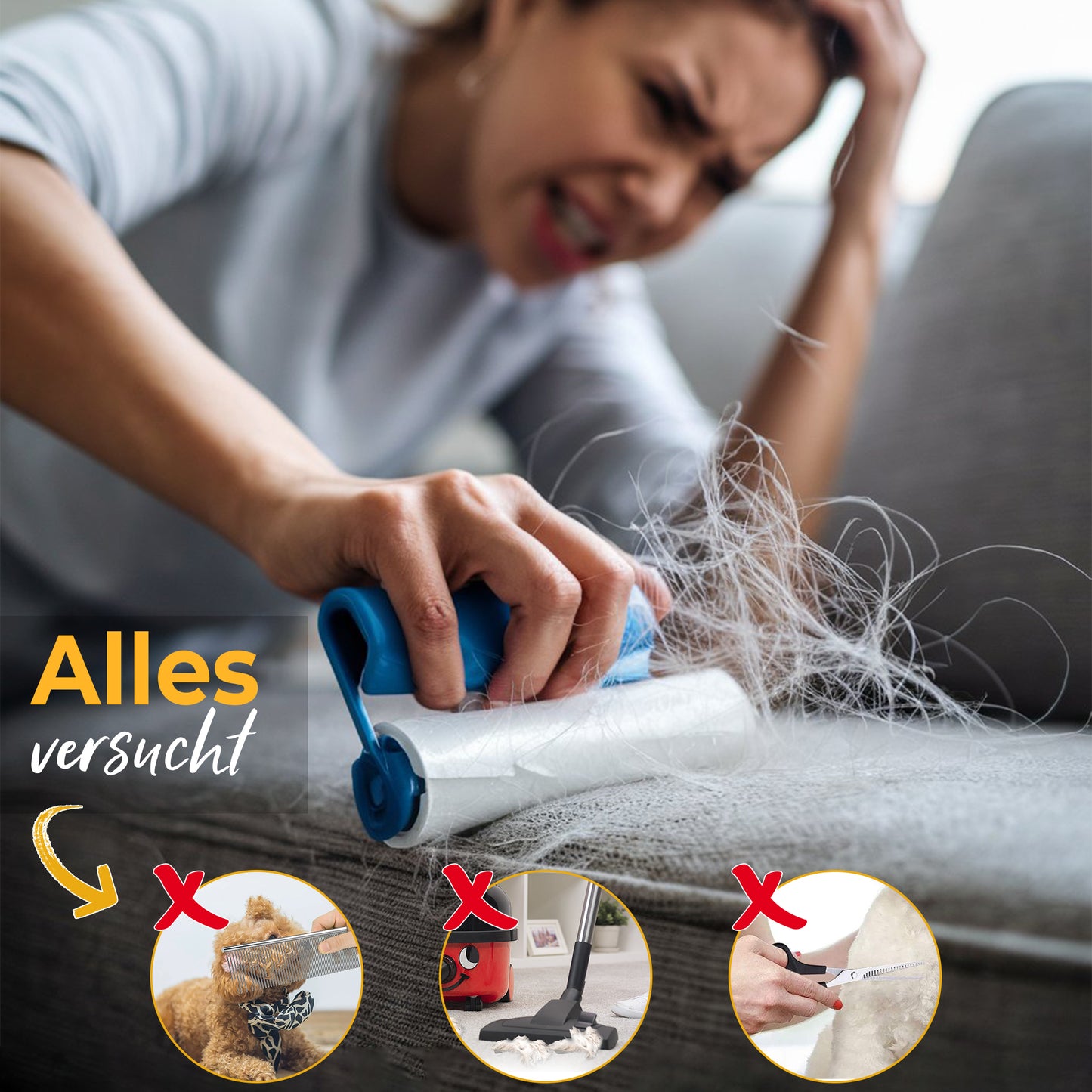 Fluffinator – Selbstreinigende Katzenbürste für weniger Haare