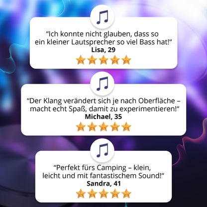 EchoWave™ – Mini Resonanz-Lautsprecher | Kabellos & kraftvoller Sound