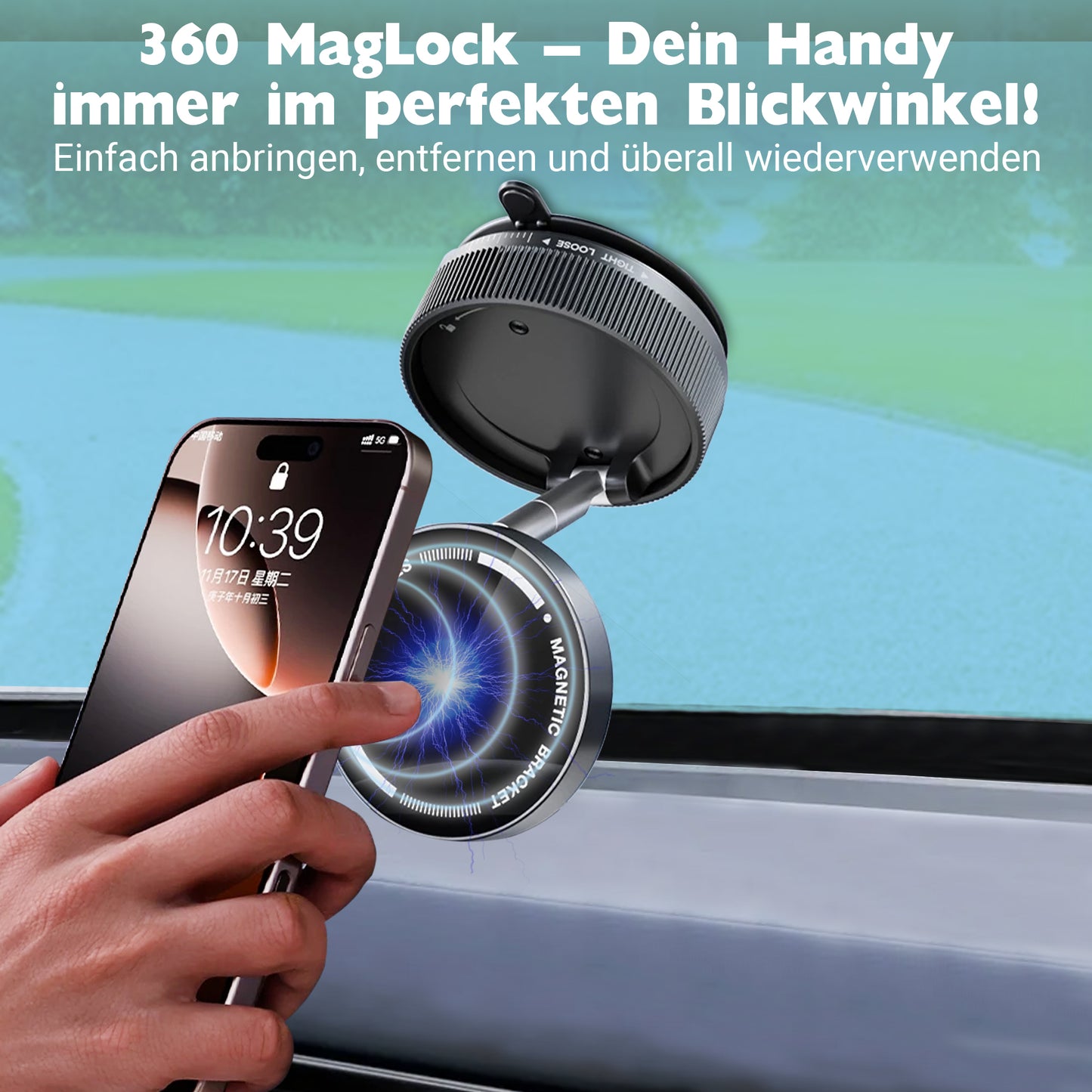 Mac 360 Mac Lock Pro – Magnetische Handyhalterung mit Saugnapf
