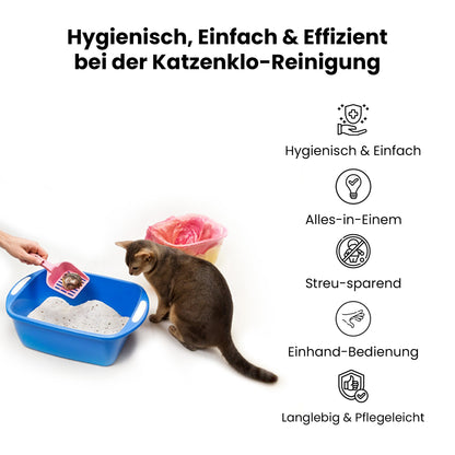 Poop Patrol – Katzenstreu-Schaufel mit integriertem Sammelbehälter