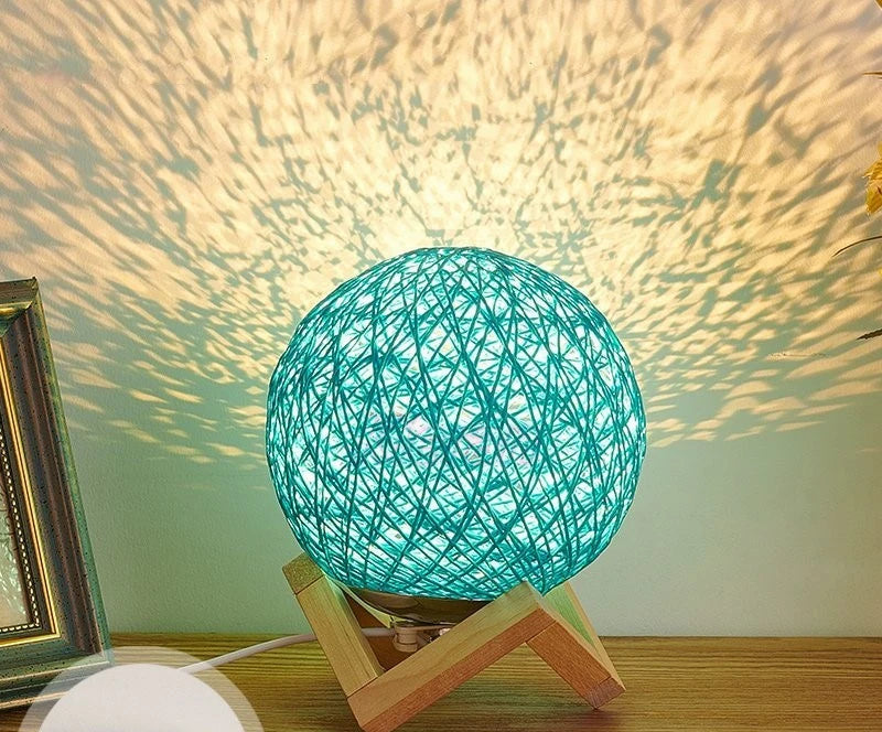 Golden Orbit™ Rattan Light Sphere