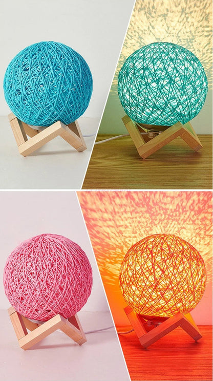 Golden Orbit™ Rattan Light Sphere
