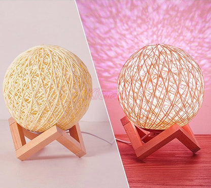 Golden Orbit™ Rattan Light Sphere