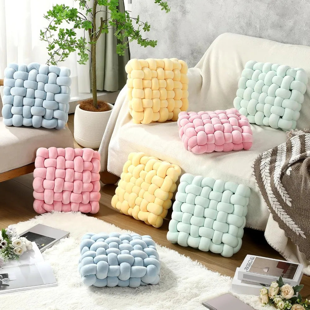 Nodo 3D Knotenkissen 30x33cm – Handgeknotetes Sitzkissen