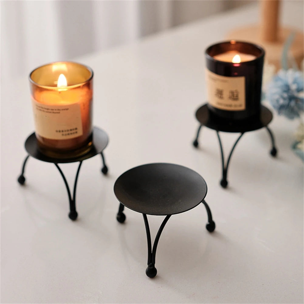 Vintage Metal Candlestick Candle Holders Pillar Iron Art Candlestick For Wedding Party Decor Mini Retro Candle Stick Stand