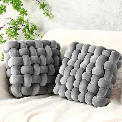 Nodo 3D Knotenkissen 30x33cm – Handgeknotetes Sitzkissen