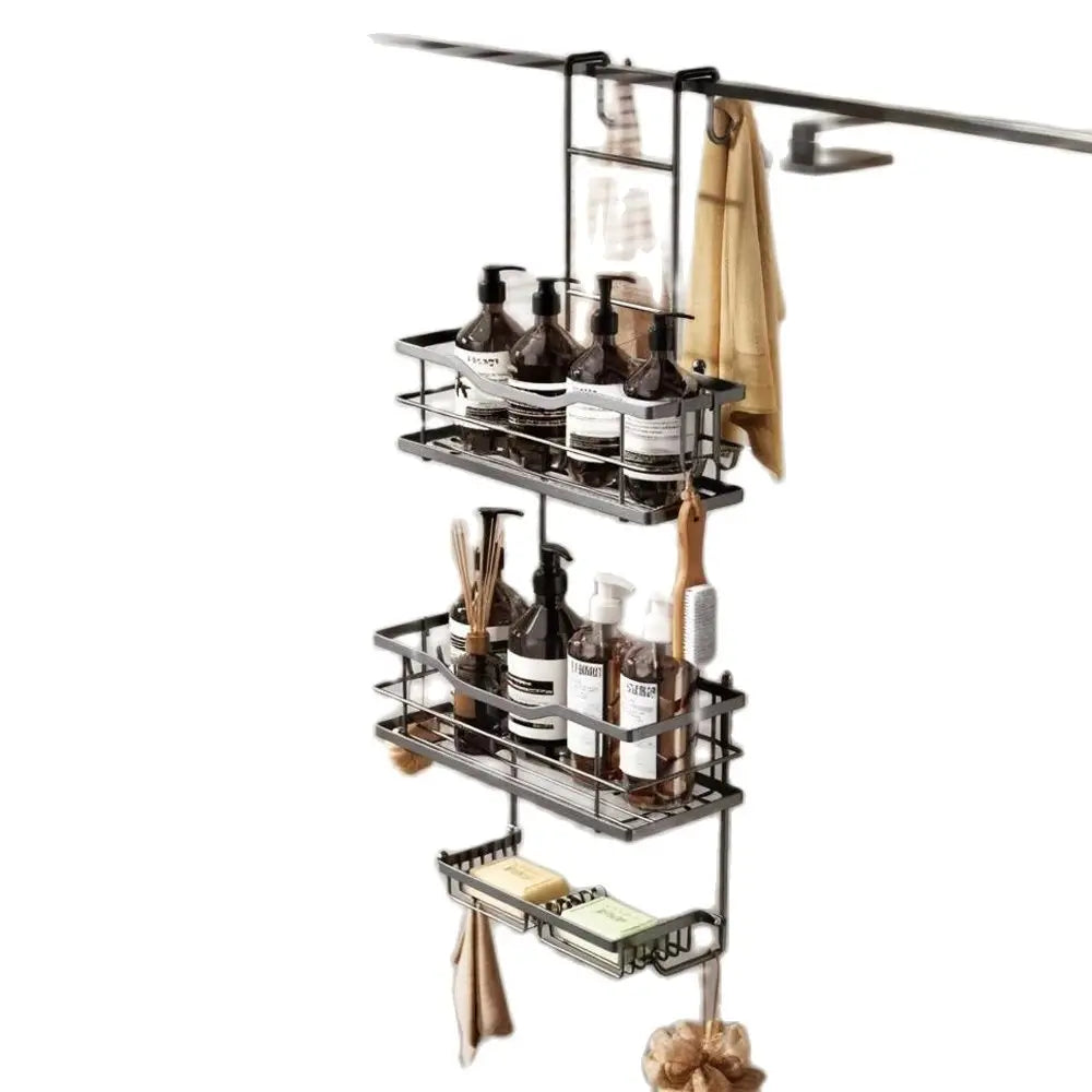 Bad-Organizer mit Accessoires freigestellt ohne Duschumgebung