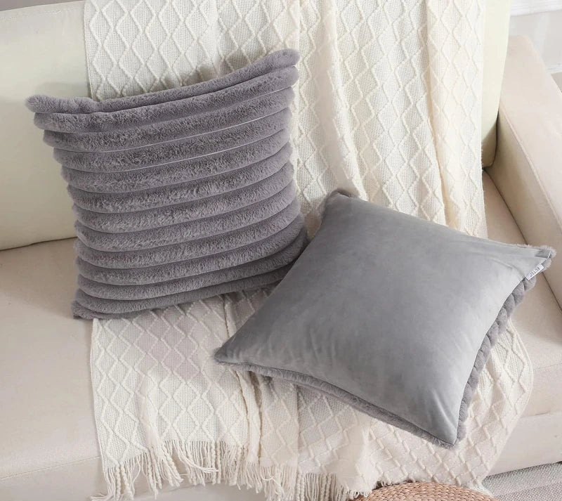Felloptik Kissenbezug 45x45 cm – Soft Faux Fur