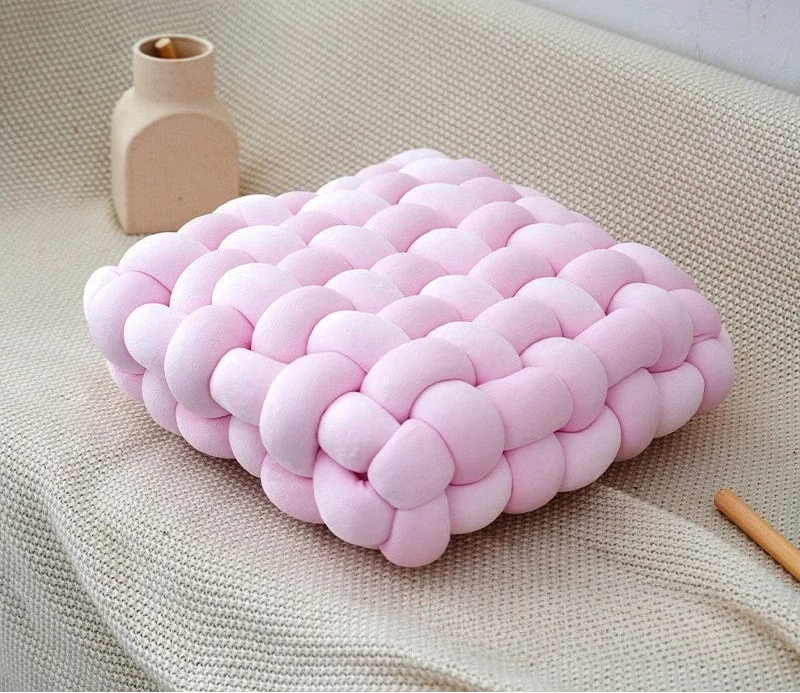 Nodo 3D Knotenkissen 30x33cm – Handgeknotetes Sitzkissen