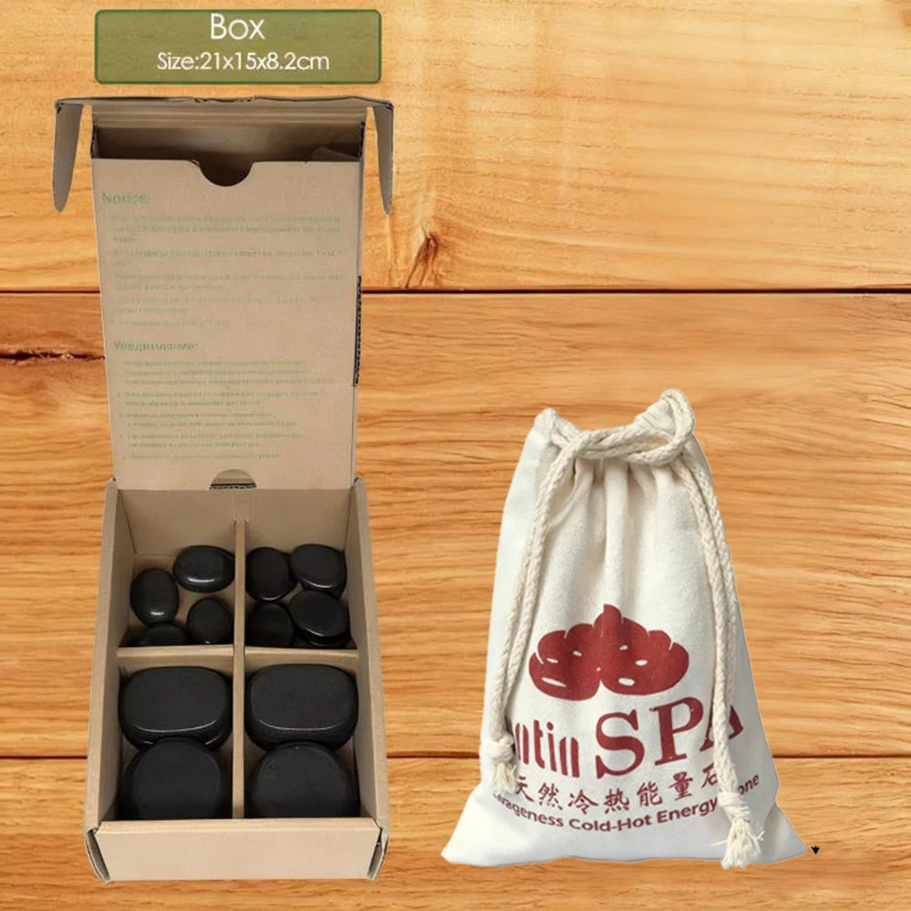 Aren – Basalt-Massage­steine Set