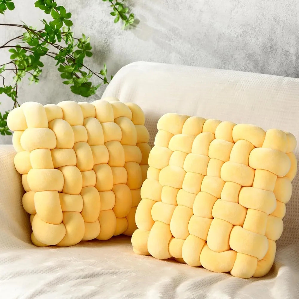 Nodo 3D Knotenkissen 30x33cm – Handgeknotetes Sitzkissen