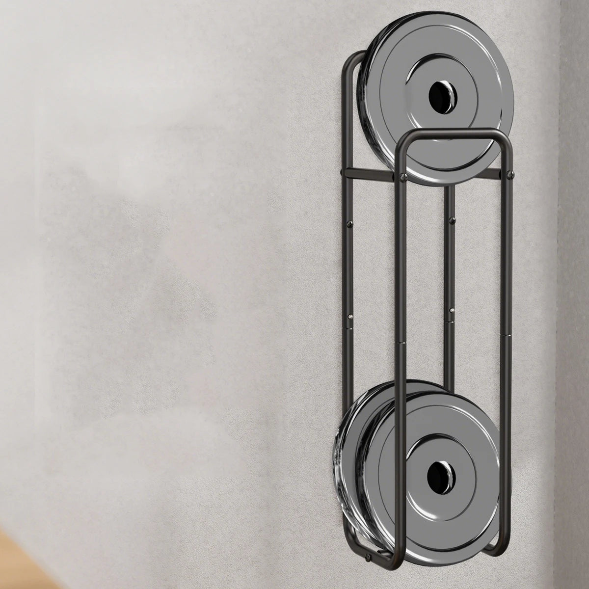 Stabiler schwarzer Handtuchhalter aus Metall mit hoher Tragfähigkeit im Belastungstest