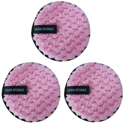 Pura Make-up-Entferner Pad in Pink aus Mikrofaser und Wildleder-Optik