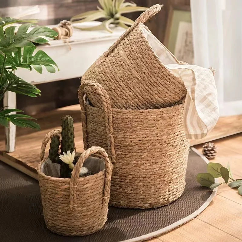 Natur Pflanzenkorb „Boho Weave“