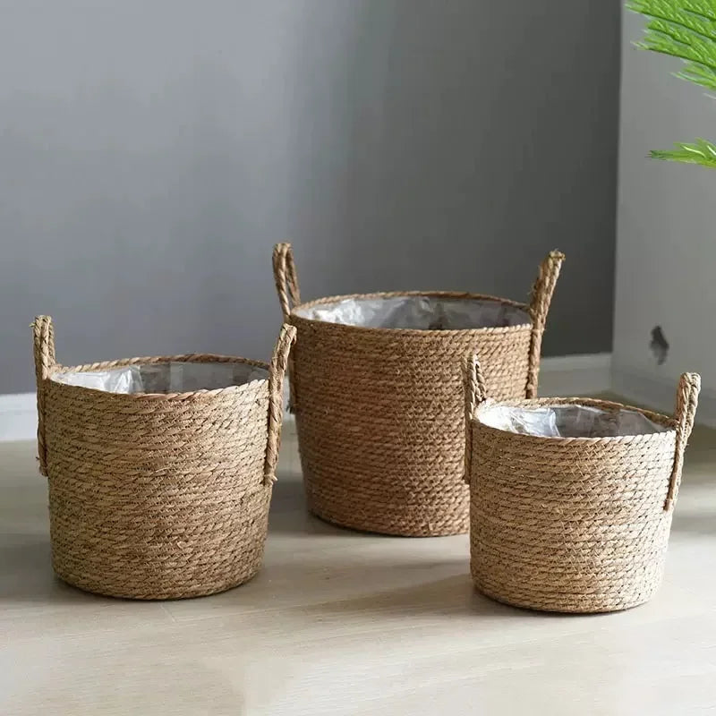 Natur Pflanzenkorb „Boho Weave“