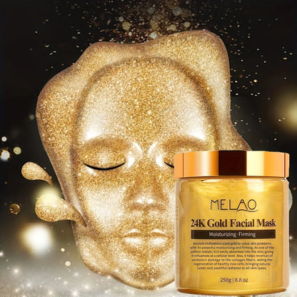 Goldfarbene Gesichtsmaske und Auréne Gold-Gesichtsmaske gemeinsam dargestellt
