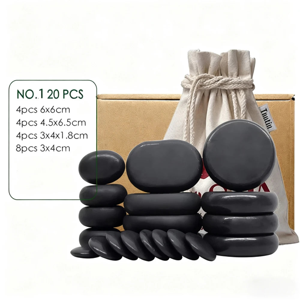 Aren – Basalt-Massage­steine Set