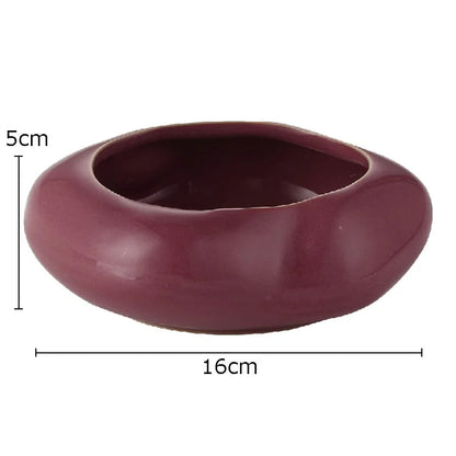 Base Bowl Keramikvase Ausführung Oxblood, glatt glasierte Keramik