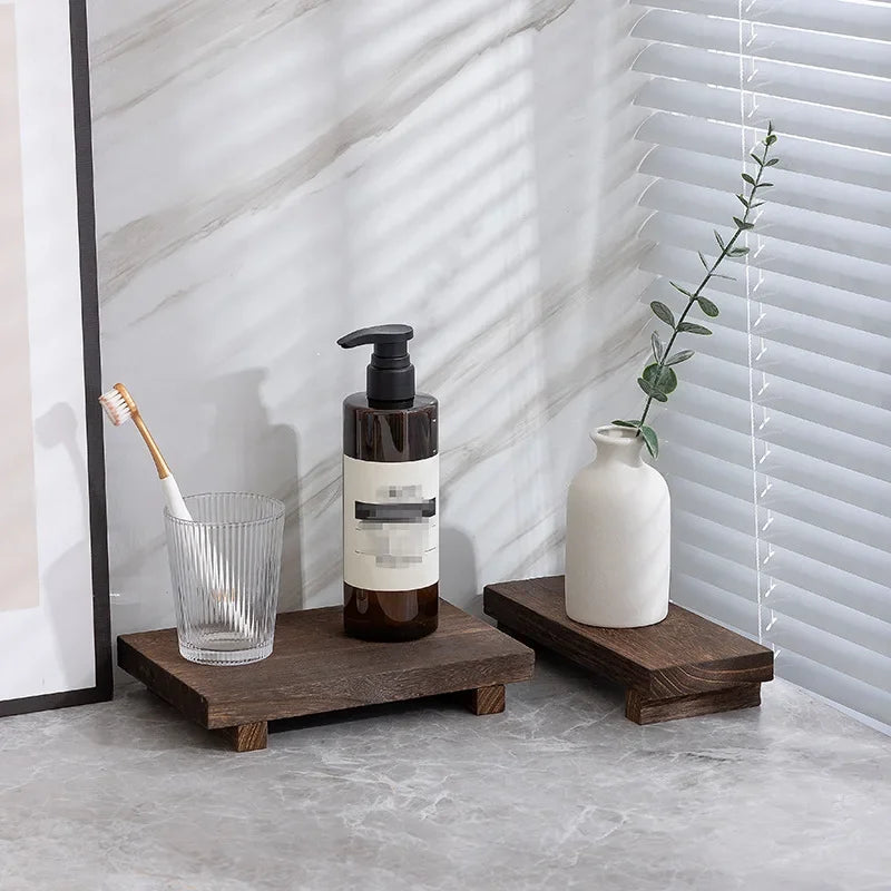 Holz Sockel Tablett „Elevate Wood“