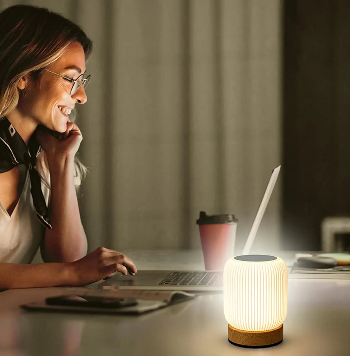 LumiTouch™ Wood Night Light
