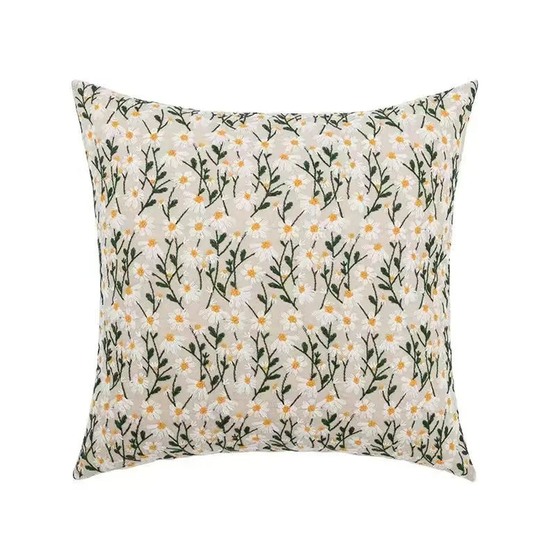 Boho Stickerei Kissenbezug 45x45 cm – Geometrisch