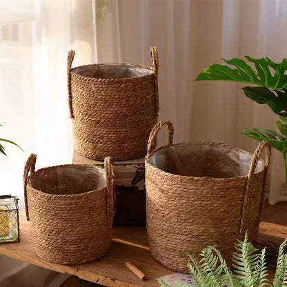 Natur Pflanzenkorb „Boho Weave“