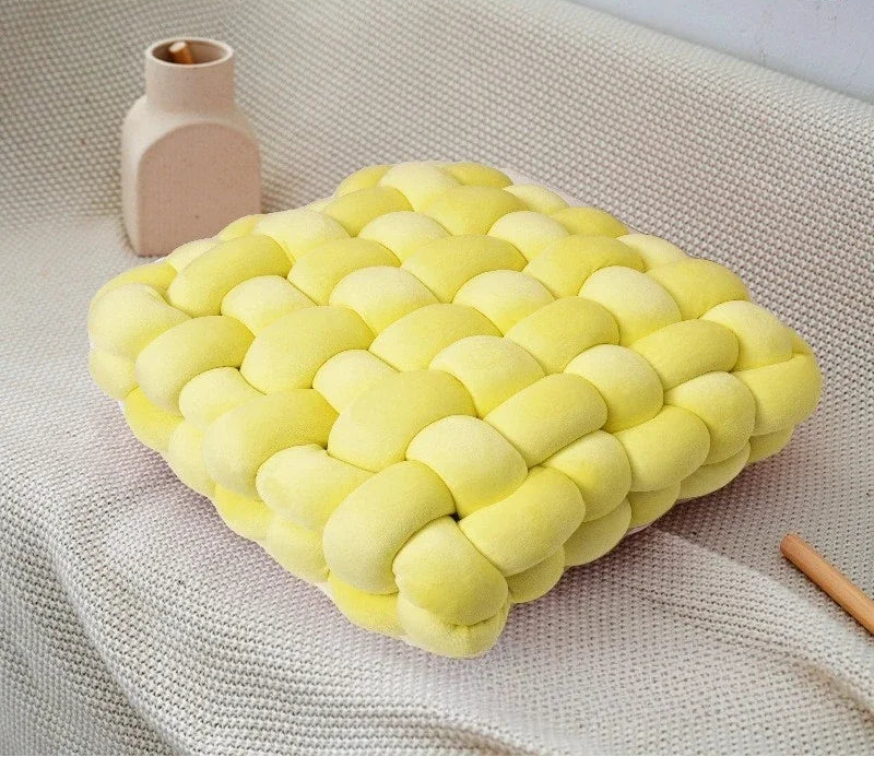 Nodo 3D Knotenkissen 30x33cm – Handgeknotetes Sitzkissen