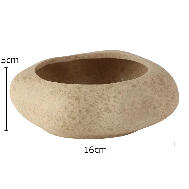 Base Bowl Keramikvase Ausführung Clay Drift, matte Keramikstruktur
