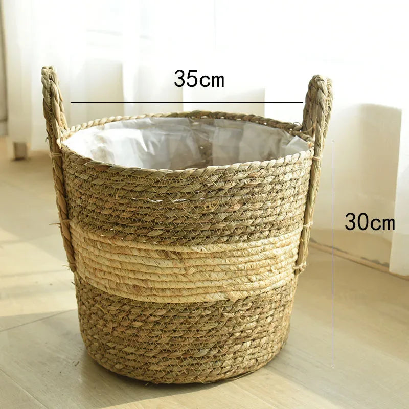 Natur Pflanzenkorb „Boho Weave“