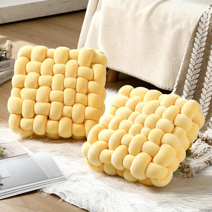 Nodo 3D Knotenkissen 30x33cm – Handgeknotetes Sitzkissen