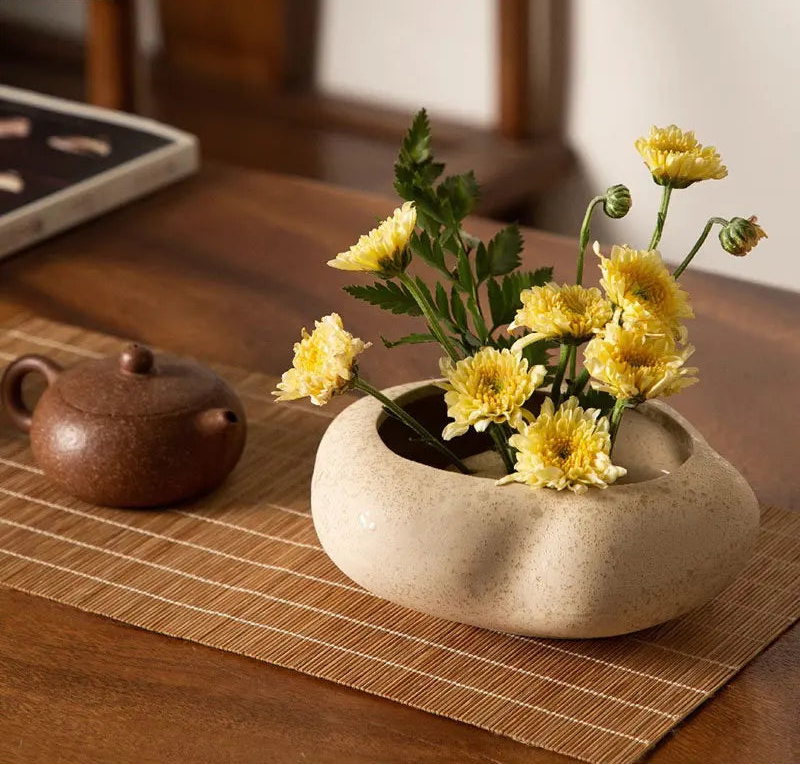 Vase aus Keramik mit austauschbarem Aufsatz, modernes Wohnaccessoire