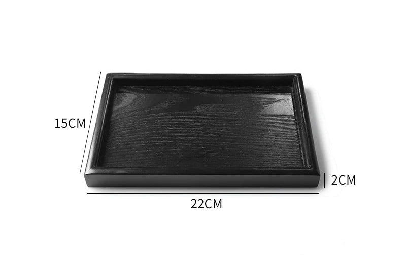 Kuro Tray – Japanisches Holztablett Schwarz
