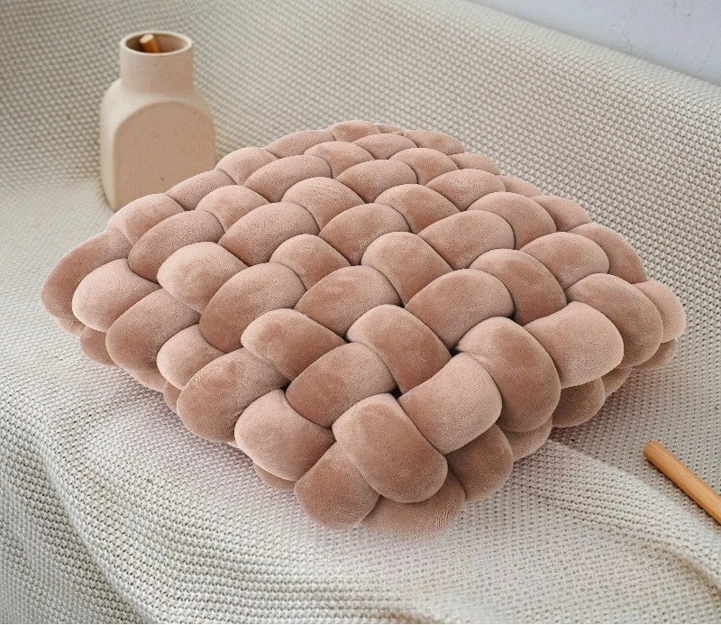 Nodo 3D Knotenkissen 30x33cm – Handgeknotetes Sitzkissen