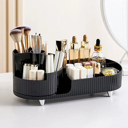 Separat genutztes Rundmodul des Rotéa Kosmetik-Organizers mit Beauty-Produkten