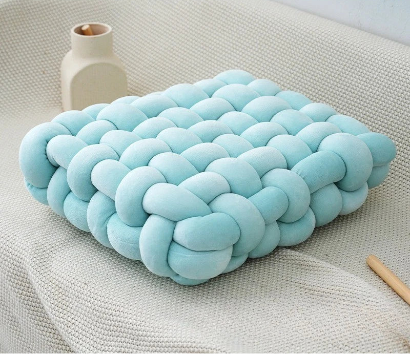 Nodo 3D Knotenkissen 30x33cm – Handgeknotetes Sitzkissen