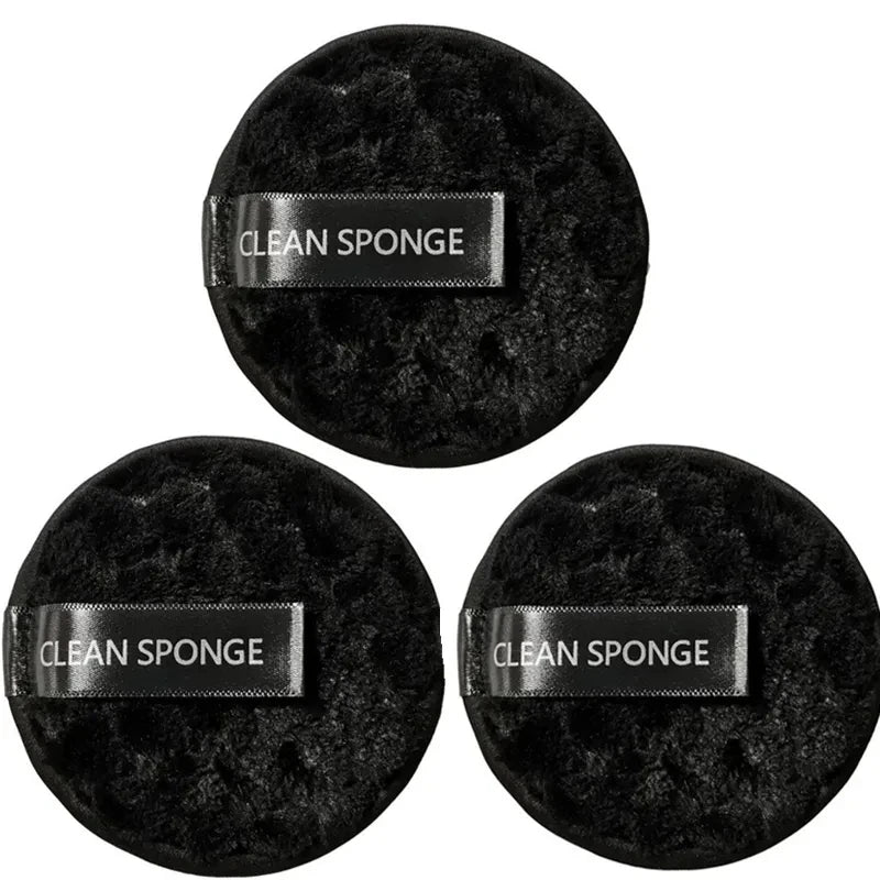 Pura wiederverwendbares Make-up-Entferner Pad in Schwarz aus Mikrofaser
