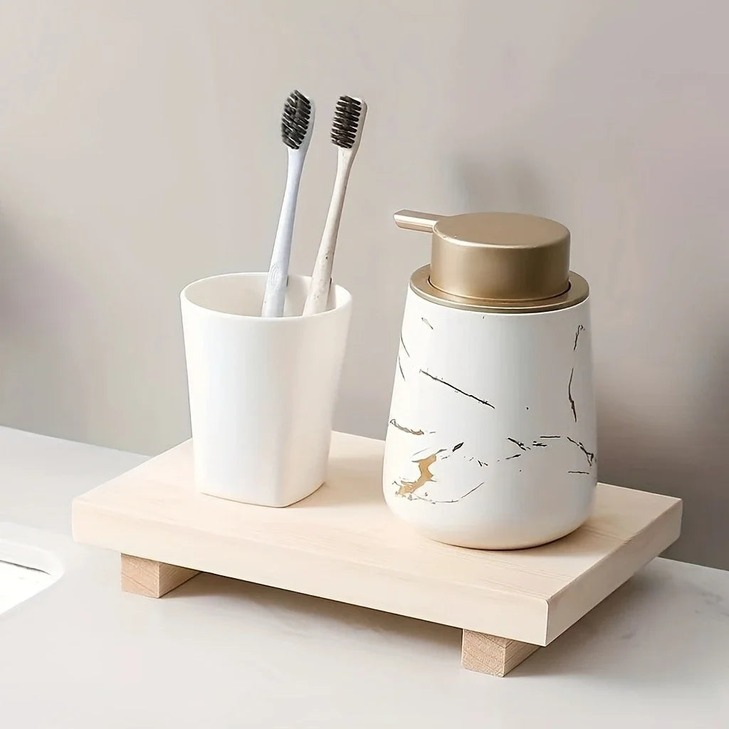 Holz Sockel Tablett „Elevate Wood“