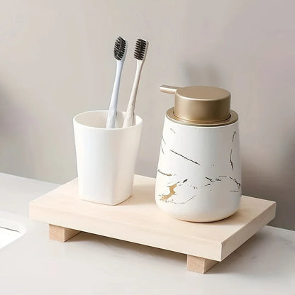 Holz Sockel Tablett „Elevate Wood“