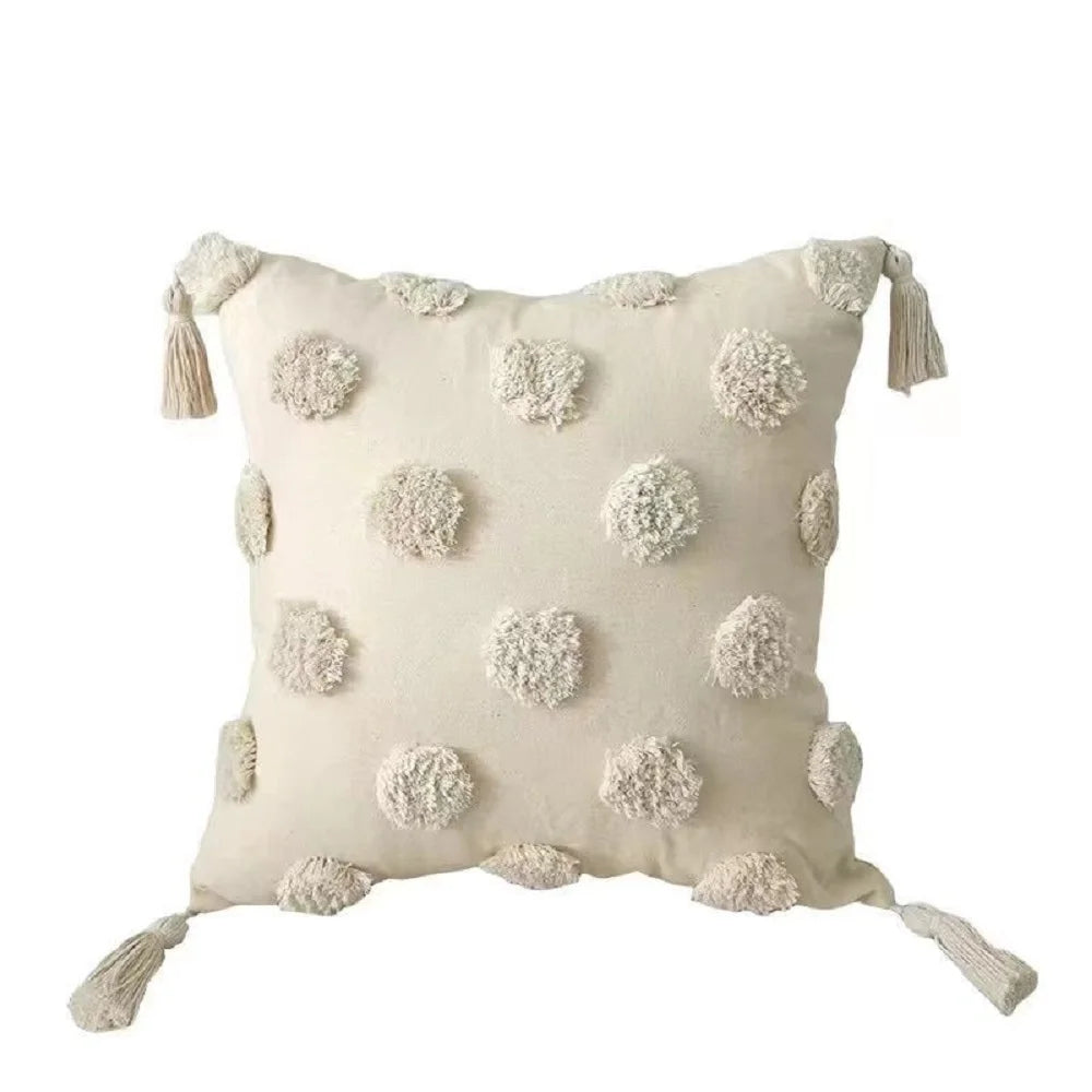 Boho Stickerei Kissenbezug 45x45 cm – Geometrisch