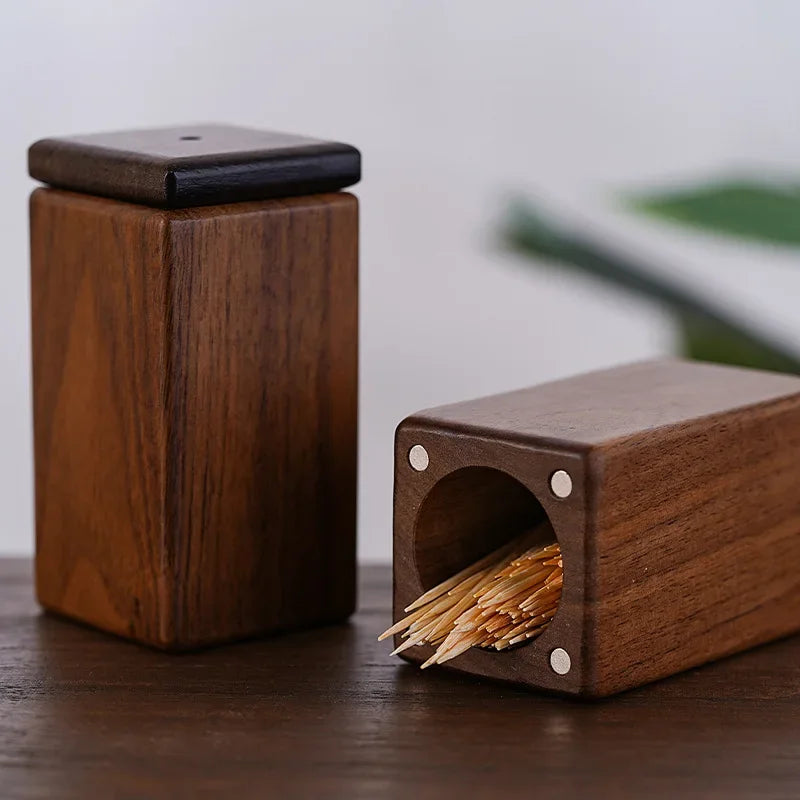 Zahnstocher Box „Walnut Magnet“