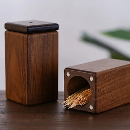 Zahnstocher Box „Walnut Magnet“