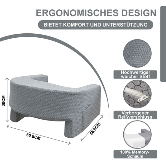 Lap Lounge – Ergonomisches Lesekissen mit Lapdesk & Seitentaschen