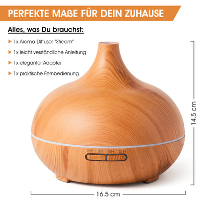 AquaZen Diffuser im Yoga- und Wellnessbereich in Nutzung