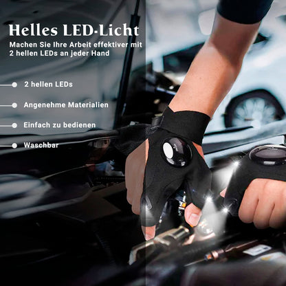 Freihändige Beleuchtung mit HandLite Pro an beiden Händen